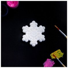 Фигура под роспись с подвесом "Снежинка" 8см Хорошие сувениры