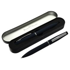 Ручка шариковая поворотная, 1.0 мм, Bruno Visconti PORTOFINO, стержень синий, корпус синий, в металлическом футляре