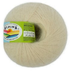 Пряжа ALPINA "MEGHAN" 73% кид мохер, 27% нейлон 4 шт.х50г 390м №19 светло-светло-бежевый