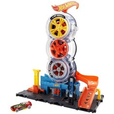 Игровой набор Hot Wheels "Сити: Автотрек Шиномонтажная мастерская" арт. HDP02