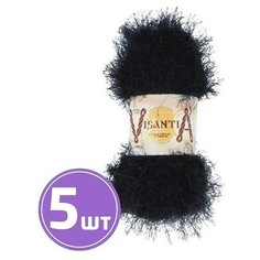 Пряжа VISANTIA KUZU (15), черный, 5 шт. по 100 г
