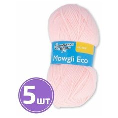 Пряжа Семеновская пряжа Mowgli Eco (20), розовый 5 шт. по 50 г