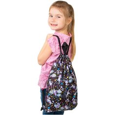 Мешок для обуви GolD Единороги-гимнастки черный