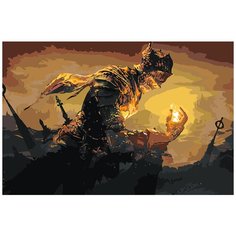 Картина по номерам "Dark Souls Дарк Соулс: Душа пепла 3", Раскраска 40x60 см, Игры