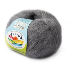 Пряжа полушерсть Alpina Альпина LUCKY MOHAIR классическая средняя, Мохер/акрил, цвет №07 Свнтло-серый, 150 м, 10 шт по 50 г