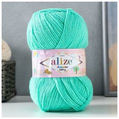 Пряжа "Sekerim Baby" 100% акрил 320м/100гр (249 св. изумруд), 1шт Alize