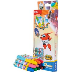 Масляная пастель Deli EC009-12 Super Wings шестигранные 12 цветов картонная коробка/европодвес