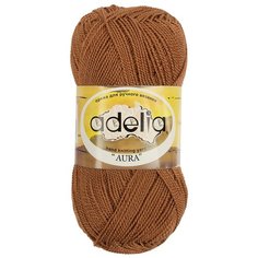 Пряжа Adelia "AURA" 2x(250м, 50г), 100% акрил, №025 св. коричневый