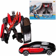 Робот-трансформер ABtoys Авторобот черно-красный, 1:43 PT-01785/03-черно-красный