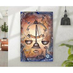 Календарь перекидной со знаком зодиака Весы №28, А3 Migom