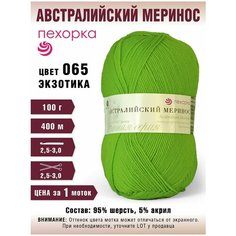 Пряжа для вязания Пехорка Австралийский меринос, Экзотика 65, 1 моток