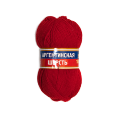 Пряжа Камтекс Аргентинская шерсть, 100 % шерсть, 100 г, 200 м, 10 шт., 046 красный