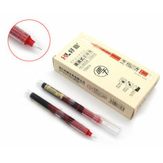 HL Ручка роллер HL-6 (красн) 0.5мм игольчатый стержень, прозрачный корпус, в к/кор HL-8008