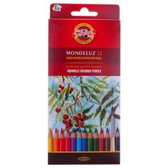 Карандаши цветные акварельные KOH-I-NOOR "Mondeluz", 12 цветов