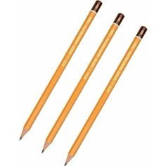 Карандаш чернографитный KOH-I-NOOR "HARDTMUTH" серия - 1500 2H, в наборе 3 шт