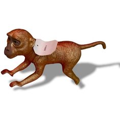Игровая фигурка резиновая Обезьянка со звуком 20 см китай