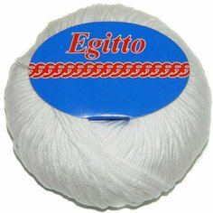 Пряжа Egitto - египетский хлопок -1 моток (120 м, 50 гр), цвет 82 белый Weltus