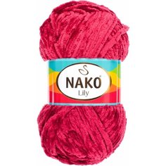 Пряжа Nako Lily вишня (1050), 100%полиэстер, 180м, 100г, 1шт