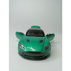 Коллекционная машинка игрушка металлическая Aston Martin DieCast для мальчиков масштабная модель 1:24 зеленая Alexplay