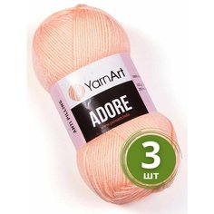 Пряжа YarnArt Adore (Адоре) - 3 мотка 333 персик, 100% акрил антипиллинг, 100 г 280 м