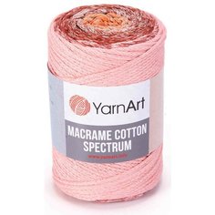 Пряжа YarnArt Macrame cotton spectrum пудра-теракот-лен-оранжевый (1319), 85%хлопок/15%полиэстер, 225м, 250г, 1шт