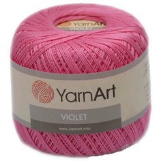 Пряжа YarnArt Violet ярко-розовый (5001), 100%мерсеризованный хлопок, 282м, 50г, 1шт