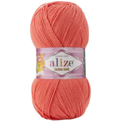 Пряжа Alize Cotton Gold, 55 % хлопок, 45 % акрил, 100 г, 330 м, 1 шт., 154 экзотический розовый