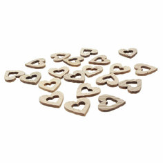 Декоративные фигурки "Сердечки", 20 штук