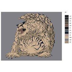 Картина по номерам Т 4 "Одноxвостый Шукаку", 70x90 см Brushes Paints