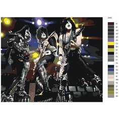 Картина по номерам Z343 "Рок группа Kiss" 80x100 Brushes Paints