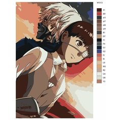 Картина по номерам W-513 "Аниме - Токийский Гуль. Канеки Кен" 70x110 Brushes Paints