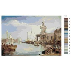 Картина по номерам V-906 "Италия. Венеция под голубым небом", 70x110 см Brushes Paints