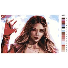Картина по номерам "Алая Ведьма 1", 80x120 Brushes Paints