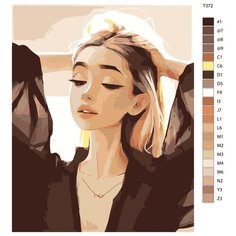Картина по номерам Т372 "позирование девушки" 80x100 Brushes Paints