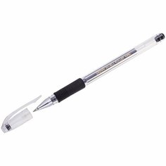 Ручка гелевая Crown Hi-Jell Grip (0.35мм, черный, резиновая манжетка) 1шт. (HJR-500R)