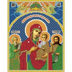 Набор для вышивания чешским бисером Светлица икона Прсв Богородица В Скорбях и Печалях Утешения 19*24см