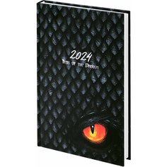 Ежедневник планинг датированный 2024 145х215мм, А5, Staff, ламинированная обложка, Dragon, 115142