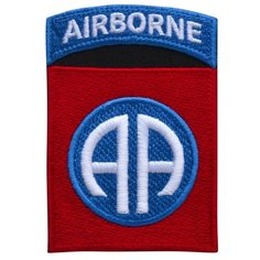 Нашивка (шеврон, патч) на липучке, Стежкофф, "82 ВДД", 8х5,5 см, 1 штука