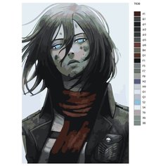 Картина по номерам Т636 "Микаса Аккерман. Атака титанов" 40Х60 Brushes Paints