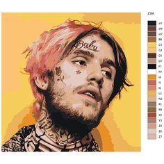 Картина по номерам Z-366 "Lil peep" 40x40 Brushes Paints