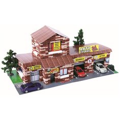 Конструктор из кирпичиков Архитектурное моделирование "СТО", игровой набор из 1240 деталей