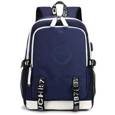 Рюкзак синий с USB-портом Noname