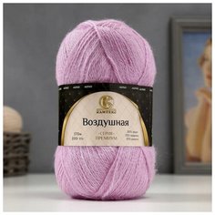 Пряжа "Воздушная" 25%меринос. шерсть, 25%шерсть, 50%акрил 370м/100гр (180 сирень. св) Камтекс