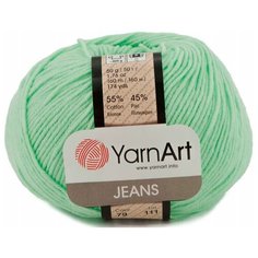 «Пряжа YarnArt Jeans, 55% хлопок, 45% полиакрил, 50гр/160м» мята
