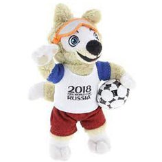 Мягкая игрушка FIFA-2018 Волк Забивака чемпионат по футболу подарок футболисту игрушка для мальчика Алиса.