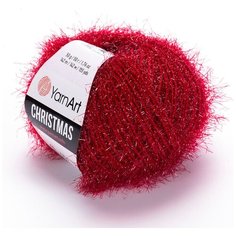 Пряжа YarnArt Christmas (ЯрнАрт Крисмас) 5 мотков цвет 46, Вишневый, 100% полиамид, 50 г 142 м