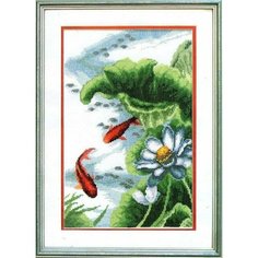 Рыбки #420 Чаривна Мить Набор для вышивания 19.5 x 29 см Счетный крест