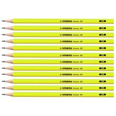 Карандаш чернографитный простой HB STABILO Schwan, желтый корпус (12шт)