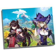 Картина по номерам 30х40 см Аниме Геншин Импакт Genshin Impact Бэй Доу и Лиза (23 цвета) Molly