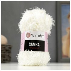 Пряжа "Samba" 100% полиэстер 150м/100гр (830 молочный)./В упаковке шт: 1 Yarn Art